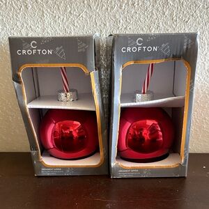 Croton Red Ornament Cup w/ Straw